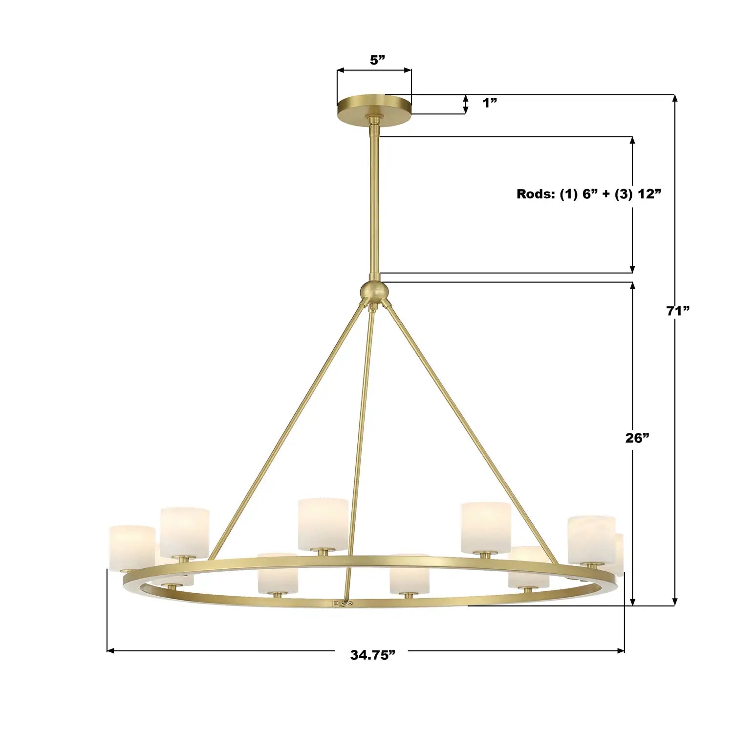 CRYSTORAMA, ARAGON LED SOFT CHANDELIER, CHANDELIER LIGHT