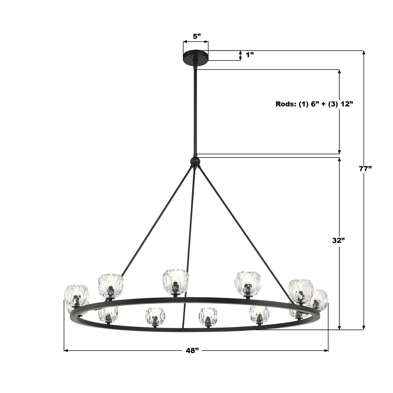 CRYSTORAMA, ARAGON LED CHANDELIER, CHANDELIER LIGHT