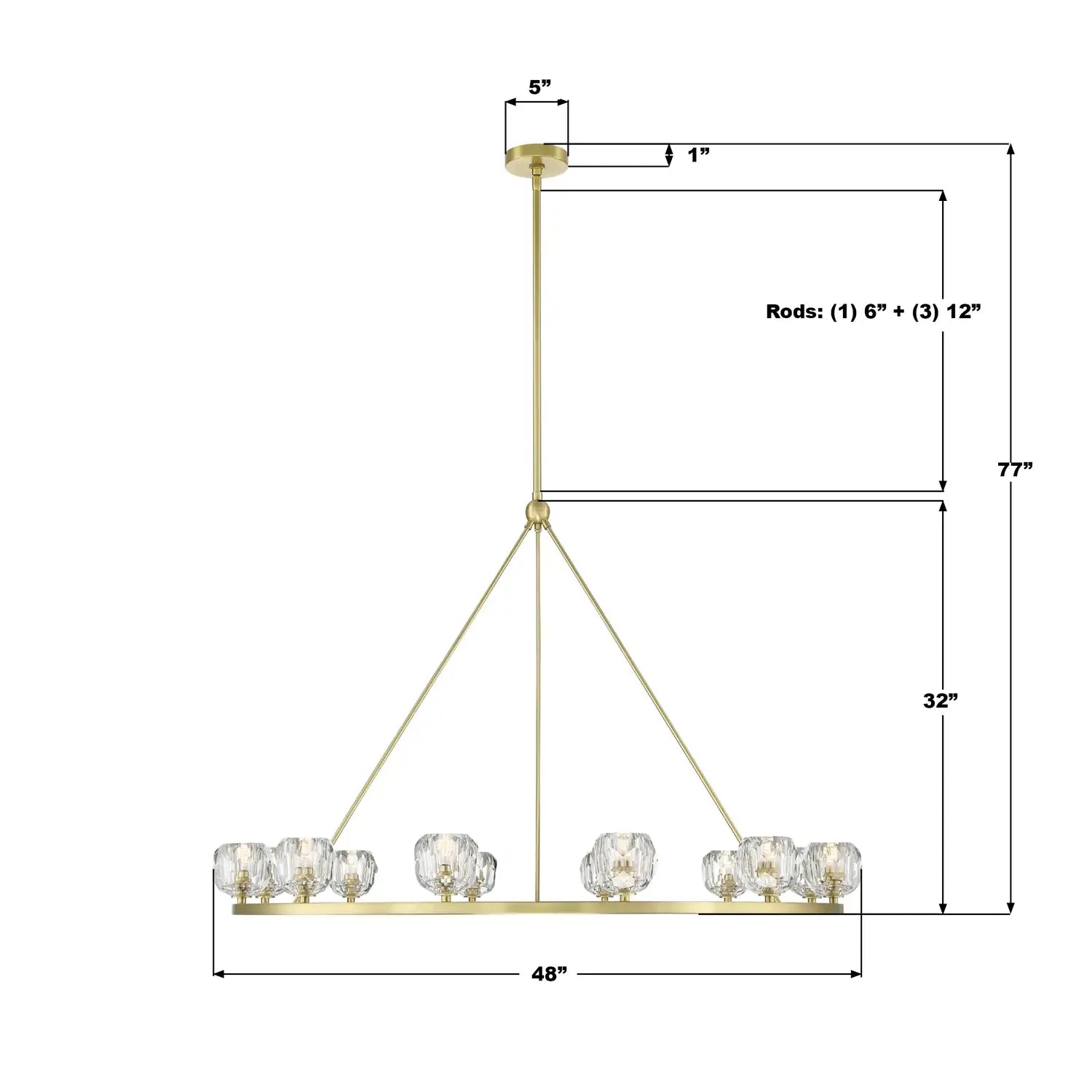 CRYSTORAMA, ARAGON LED SOFT CHANDELIER, CHANDELIER LIGHT