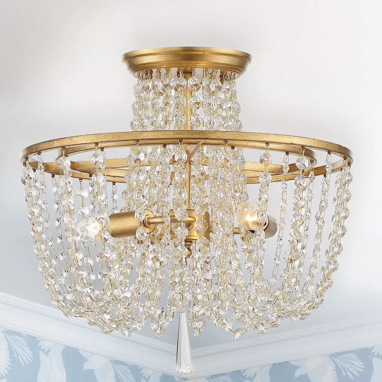 CRYSTORAMA, ARCADIA SEMI FLUSH MOUNT, FLUSH MOUNT CEILING LIGHTS