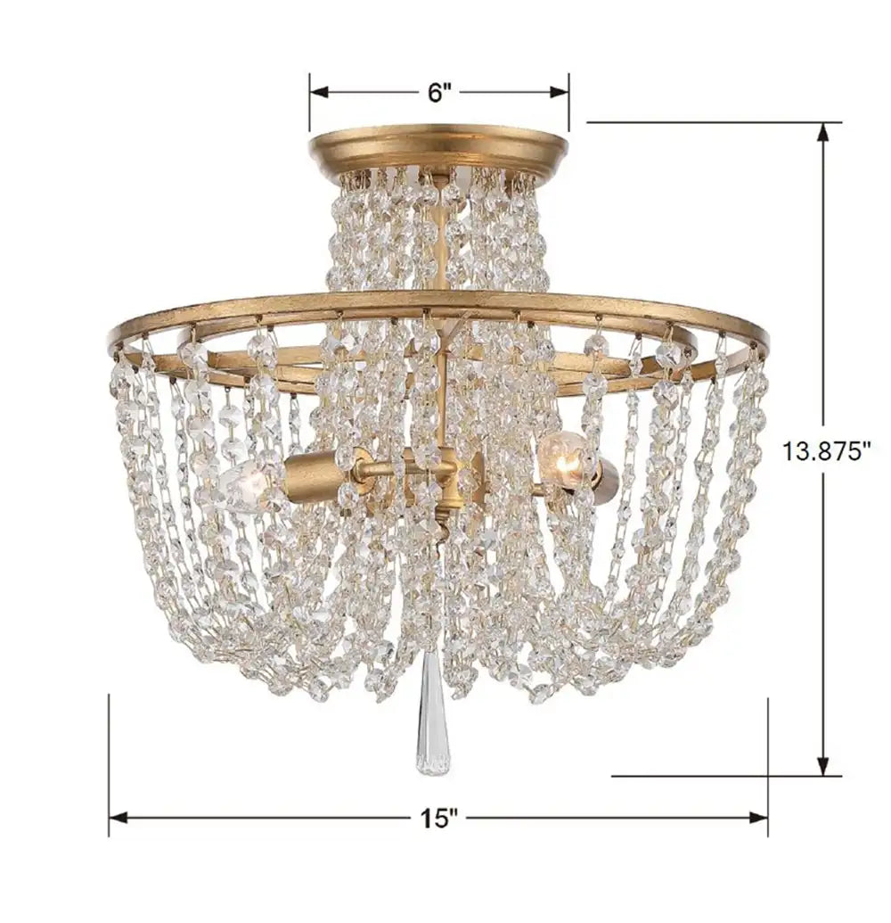 CRYSTORAMA, ARCADIA SEMI FLUSH MOUNT, FLUSH MOUNT CEILING LIGHTS
