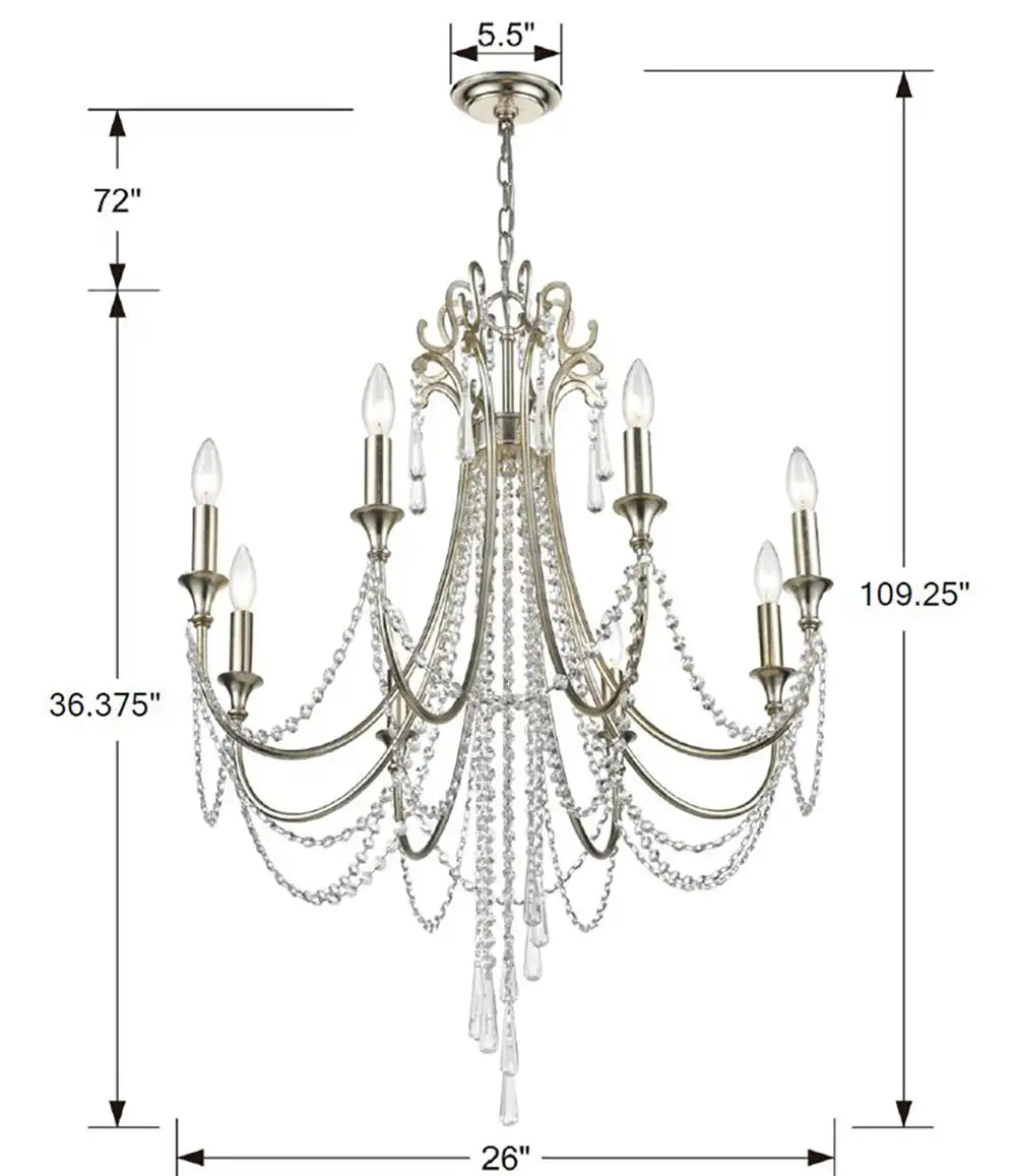 CRYSTORAMA, ARCADIA CHANDELIER, CHANDELIER LIGHT