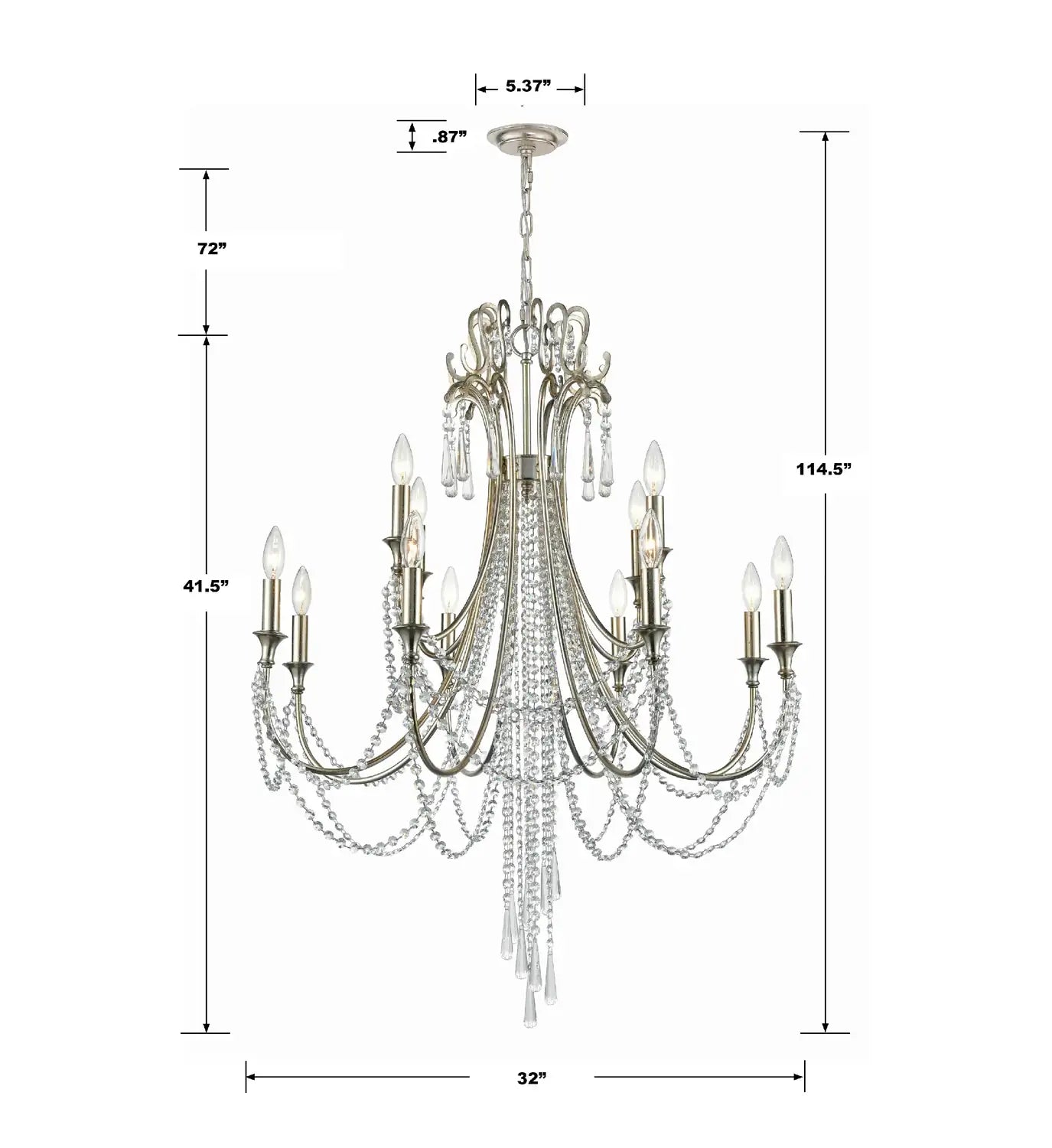 CRYSTORAMA, ARCADIA CHANDELIER, CHANDELIER LIGHT