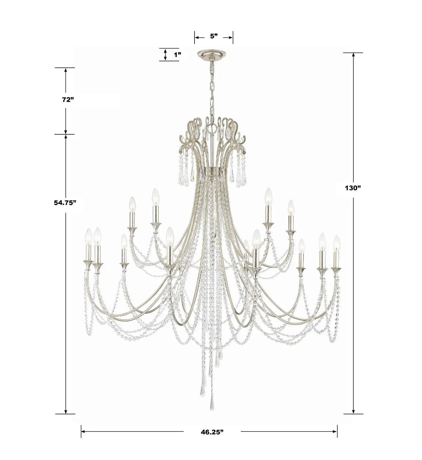 CRYSTORAMA, ARCADIA CHANDELIER, CHANDELIER LIGHT