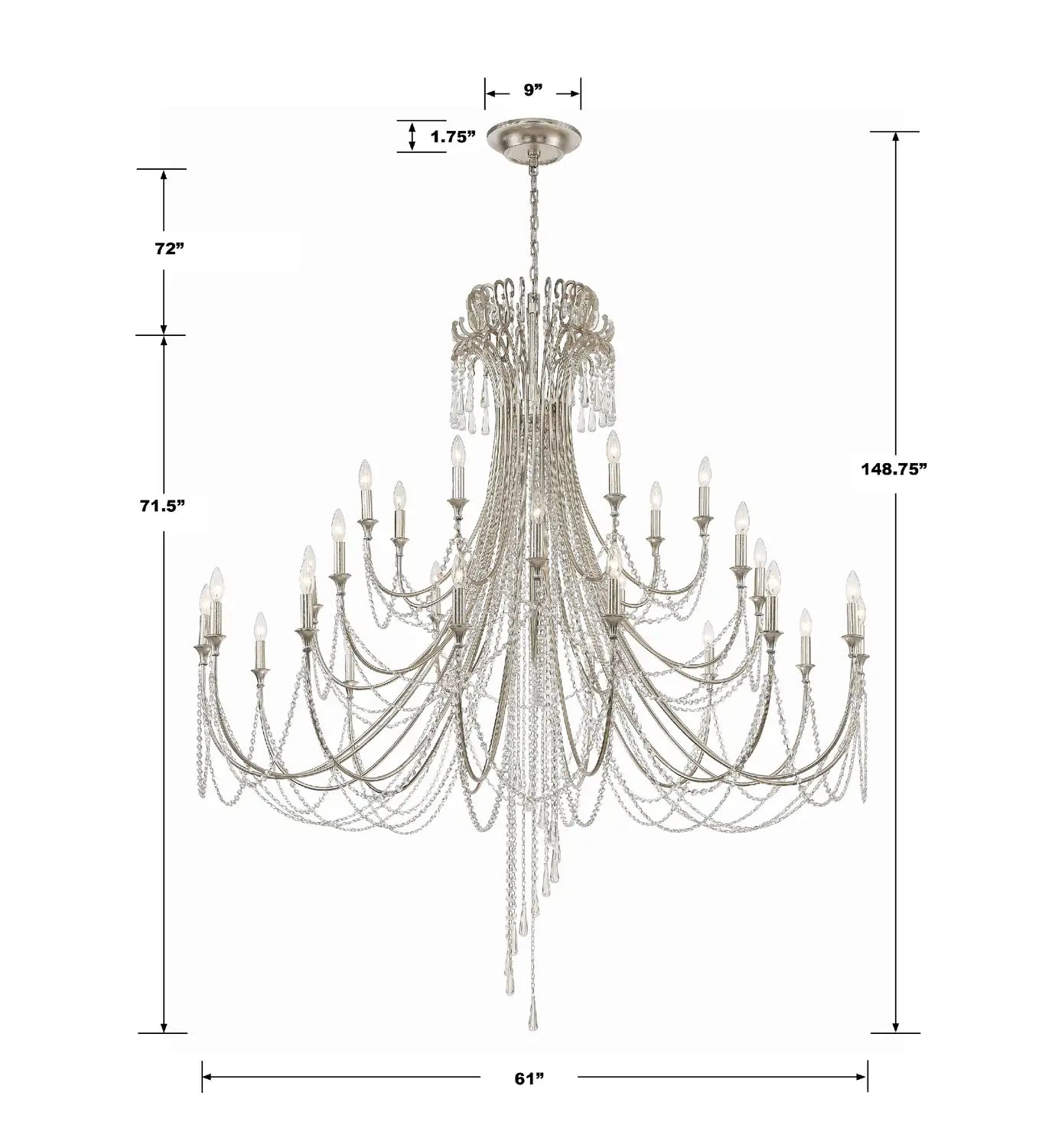 CRYSTORAMA, ARCADIA CHANDELIER, CHANDELIER LIGHT