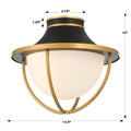 CRYSTORAMA, ATLAS TEXTURED OUTDOOR SEMI FLUSH MOUNT, OUTDOOR CEILING LIGHTS