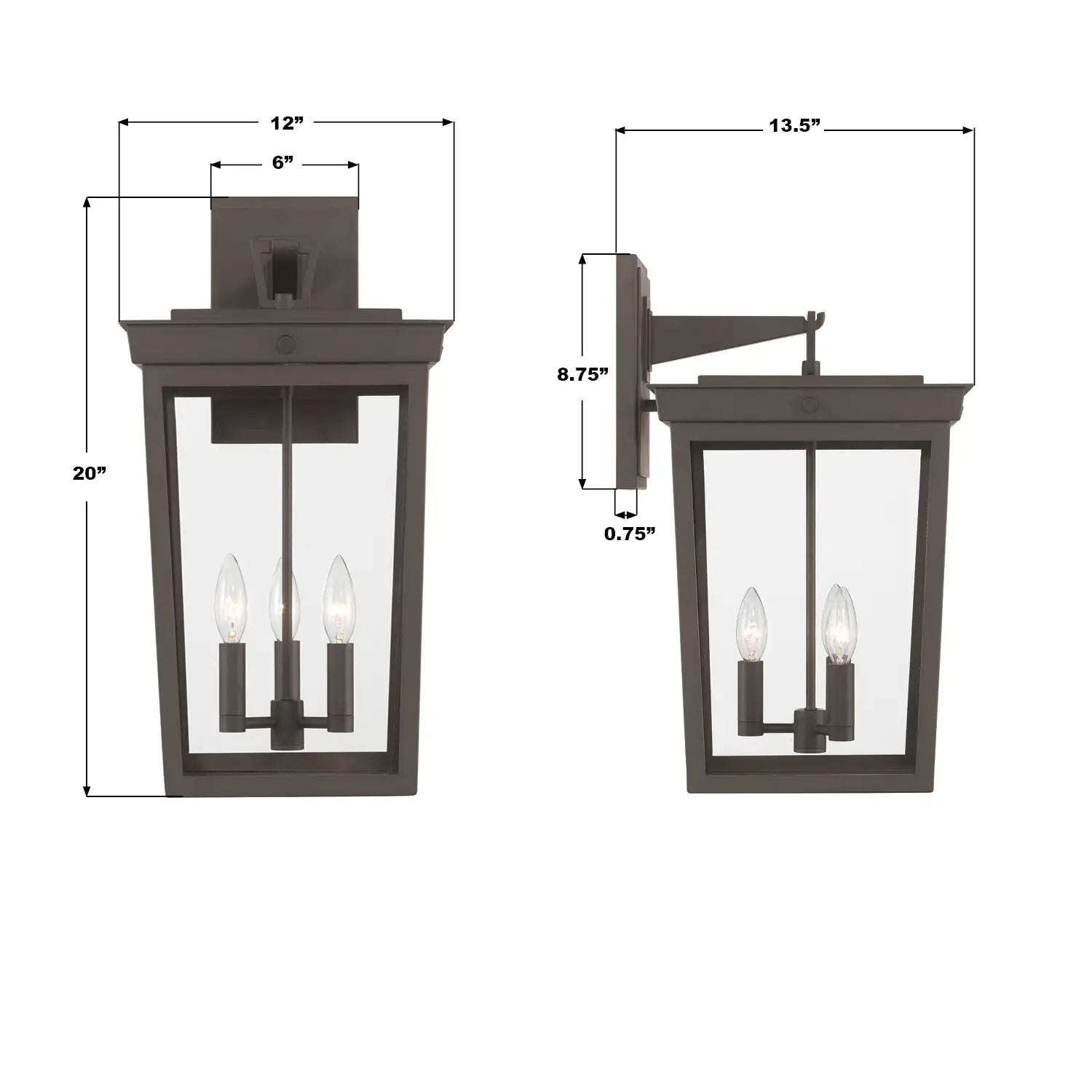 CRYSTORAMA BELMONT OUTDOOR SCONCE