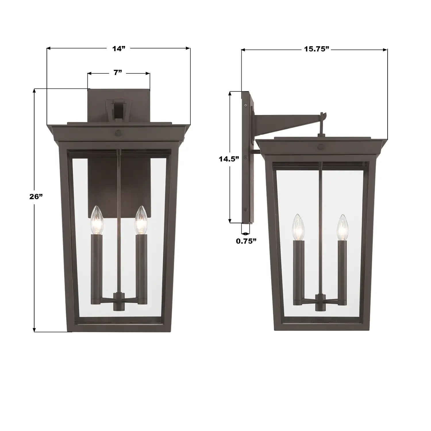 CRYSTORAMA BELMONT OUTDOOR SCONCE