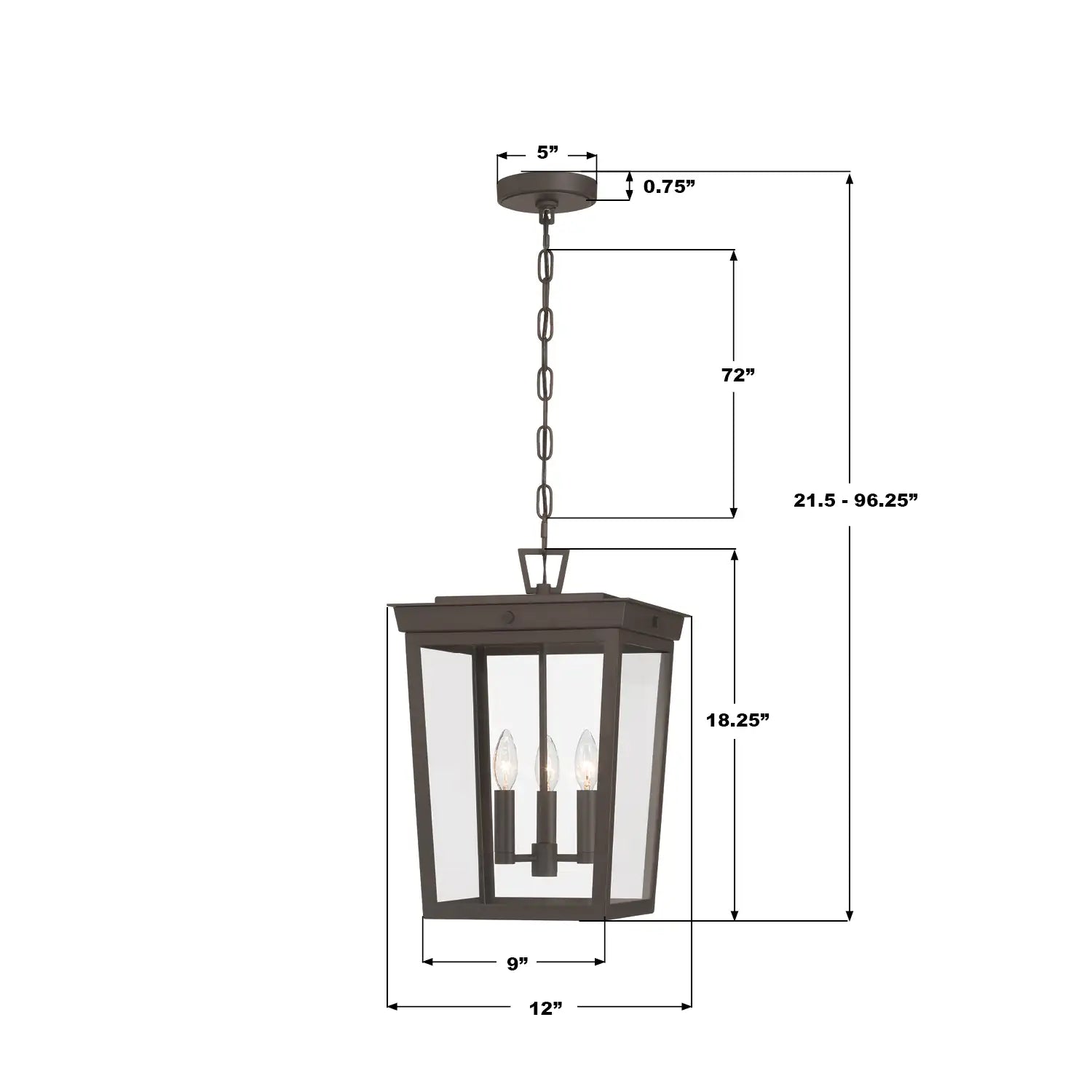 CRYSTORAMA BELMONT OUTDOOR PENDANT