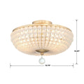 CRYSTORAMA, BELLA SEMI FLUSH MOUNT, FLUSH MOUNT CEILING LIGHTS