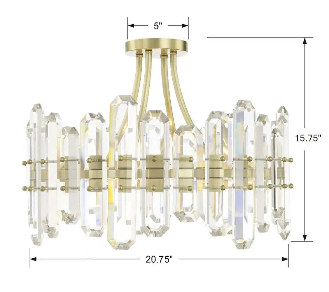 CRYSTORAMA, BOLTON SEMI FLUSH MOUNT, FLUSH MOUNT CEILING LIGHTS