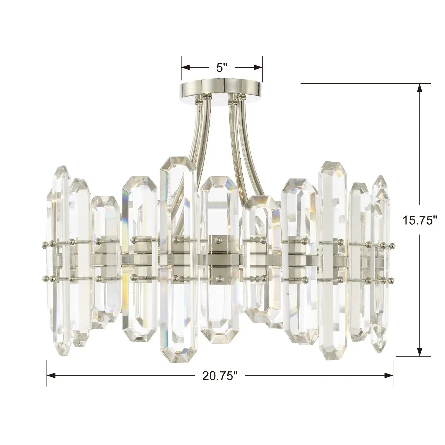 CRYSTORAMA, BOLTON SEMI FLUSH MOUNT, FLUSH MOUNT CEILING LIGHTS