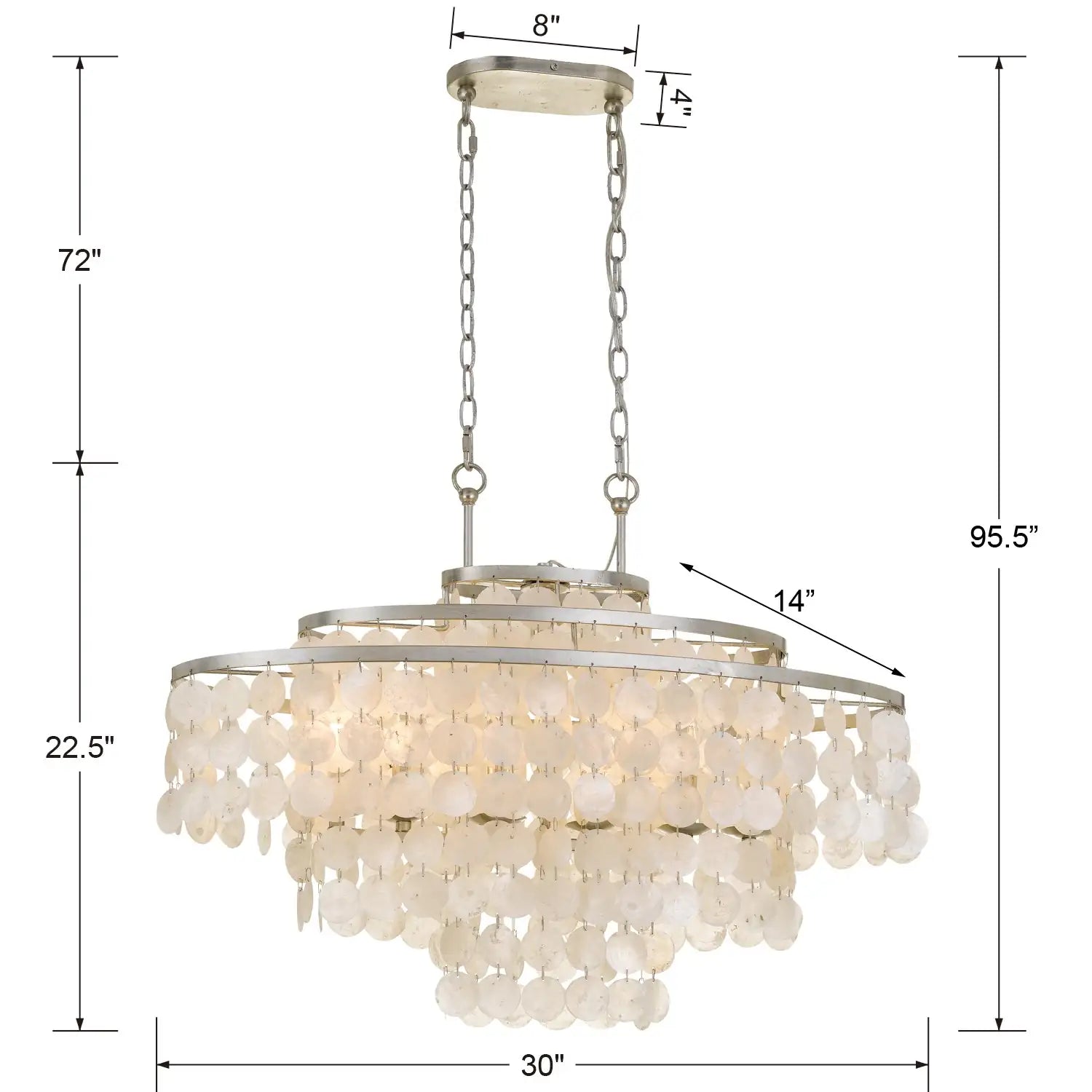 CRYSTORAMA, BRIELLE LINEAR OVAL CHANDELIER, CHANDELIER LIGHT