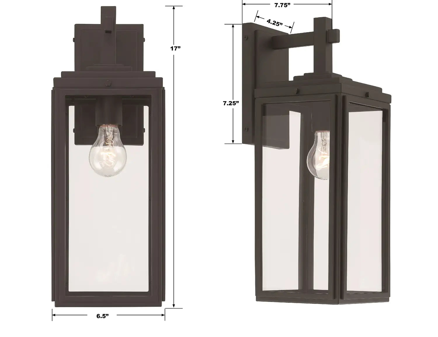 CRYSTORAMA, BYRON OUTDOOR SCONCE, OUTDOOR WALL LIGHTS