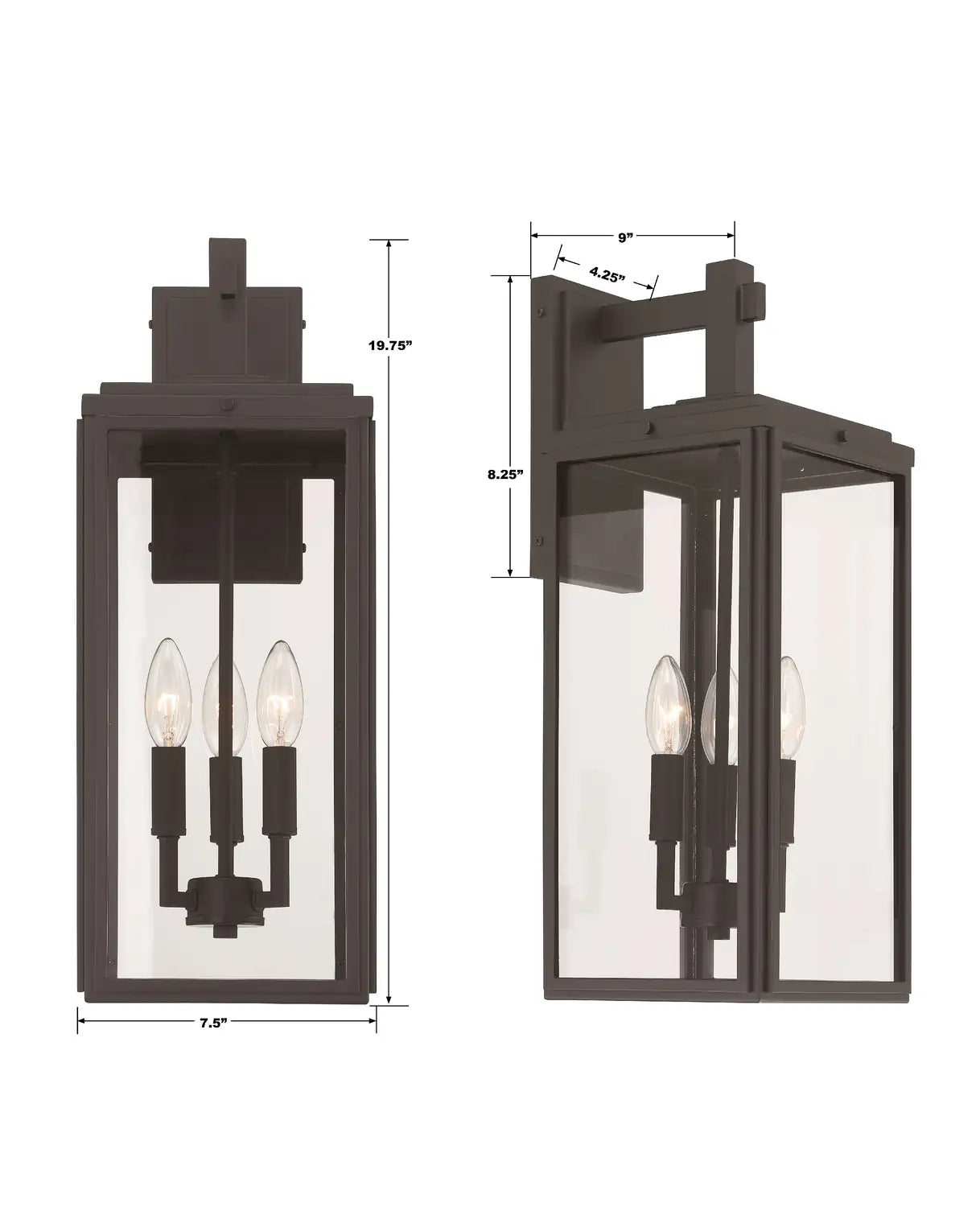 CRYSTORAMA, BYRON OUTDOOR SCONCE, OUTDOOR WALL LIGHTS