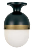 CRYSTORAMA, BRIAN PATRICK FLYNN CAPSULE TEXTURED OUTDOOR SEMI FLUSH MOUNT, OUTDOOR CEILING LIGHTS