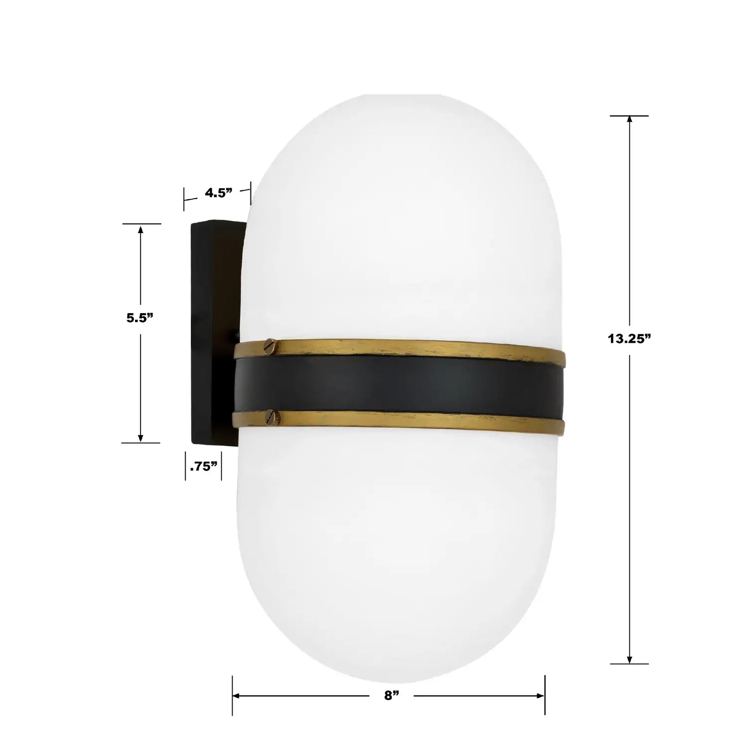 CRYSTORAMA, BRIAN PATRICK FLYNN CAPSULE TEXTURED OUTDOOR SCONCE, OUTDOOR WALL LIGHTS