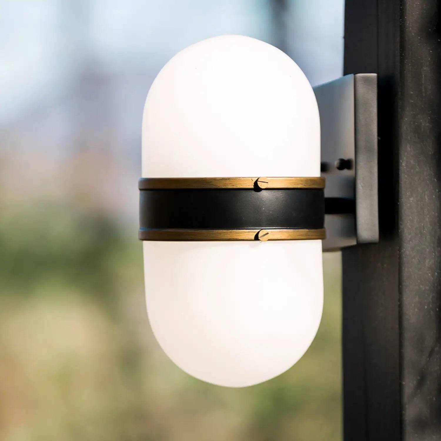 CRYSTORAMA, BRIAN PATRICK FLYNN CAPSULE TEXTURED OUTDOOR SCONCE, OUTDOOR WALL LIGHTS