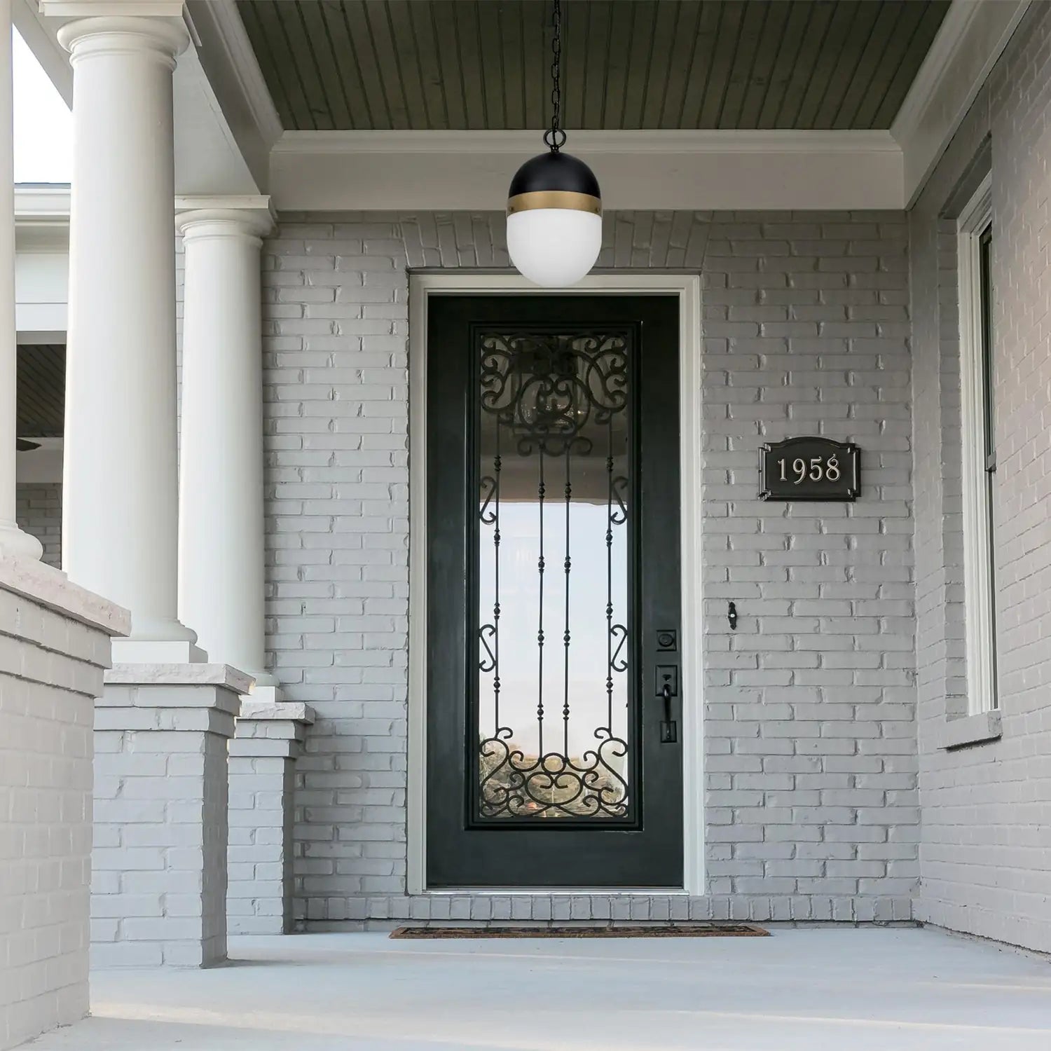 CRYSTORAMA, BRIAN PATRICK FLYNN CAPSULE TEXTURED OUTDOOR PENDANT, OUTDOOR CEILING LIGHTS