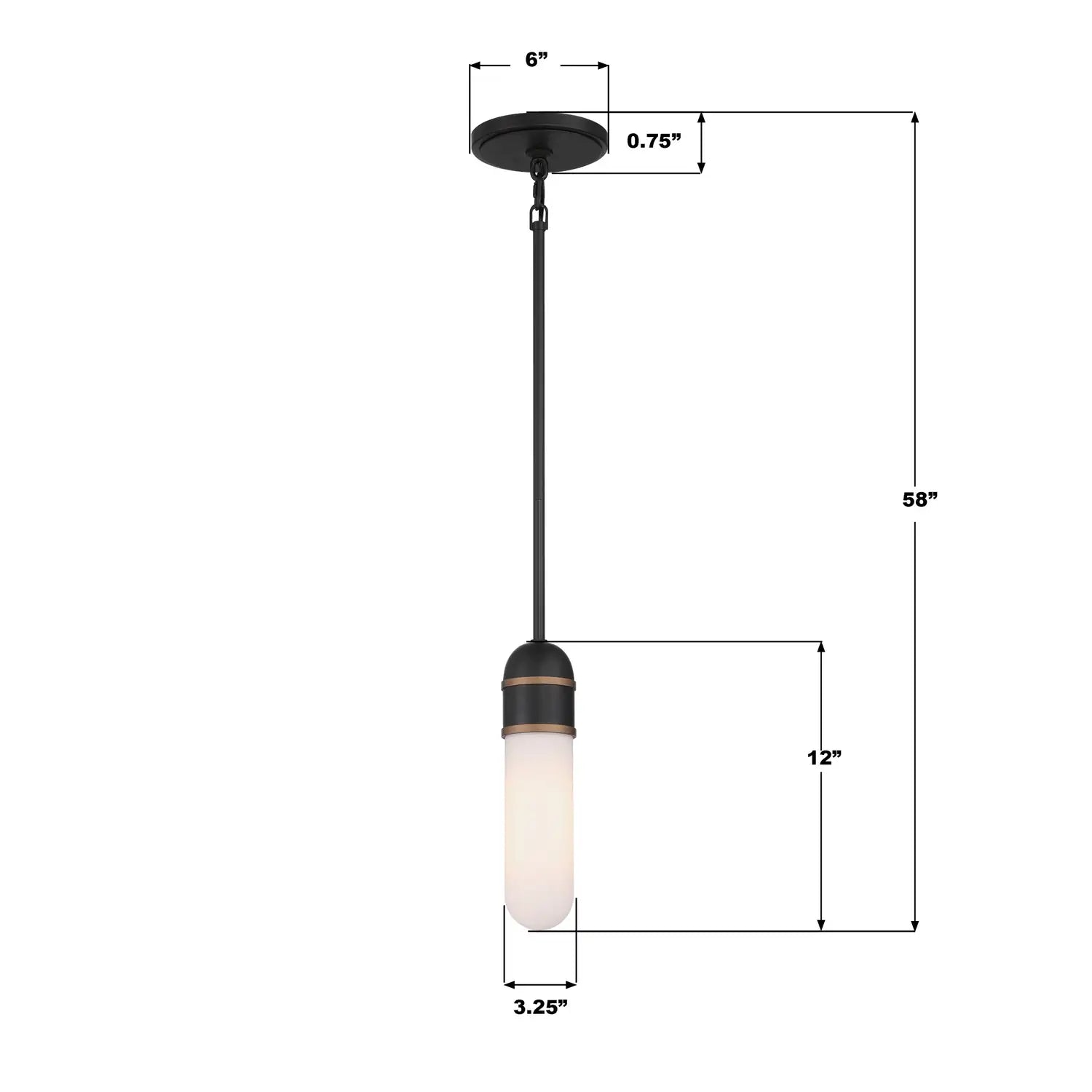 CRYSTORAMA, BRIAN PATRICK FLYNN CAPSULE LED TEXTURED PENDANT, PENDANT LIGHT