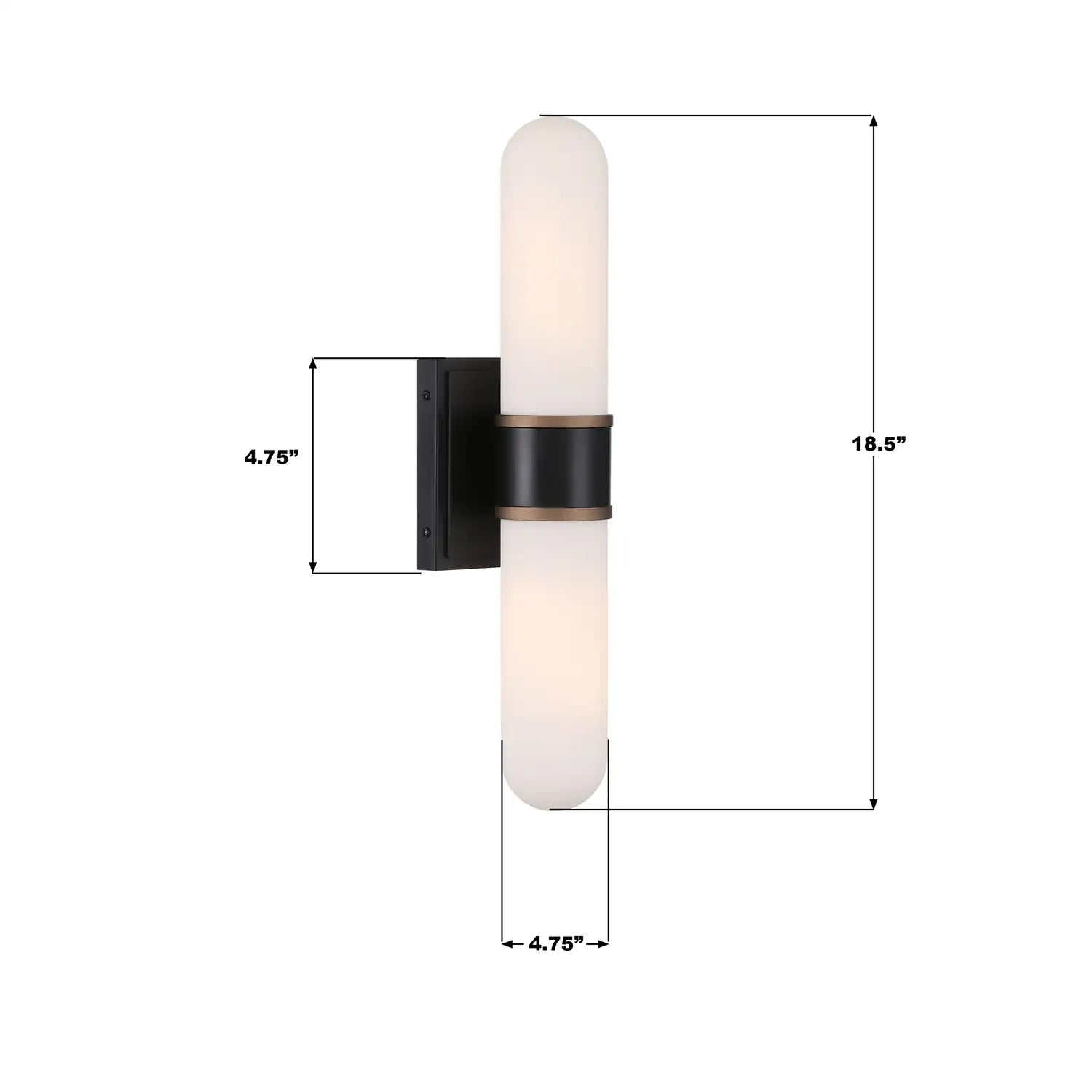 CRYSTORAMA, BRIAN PATRICK FLYNN CAPSULE LED TEXTURED SCONCE, WALL SCONCES