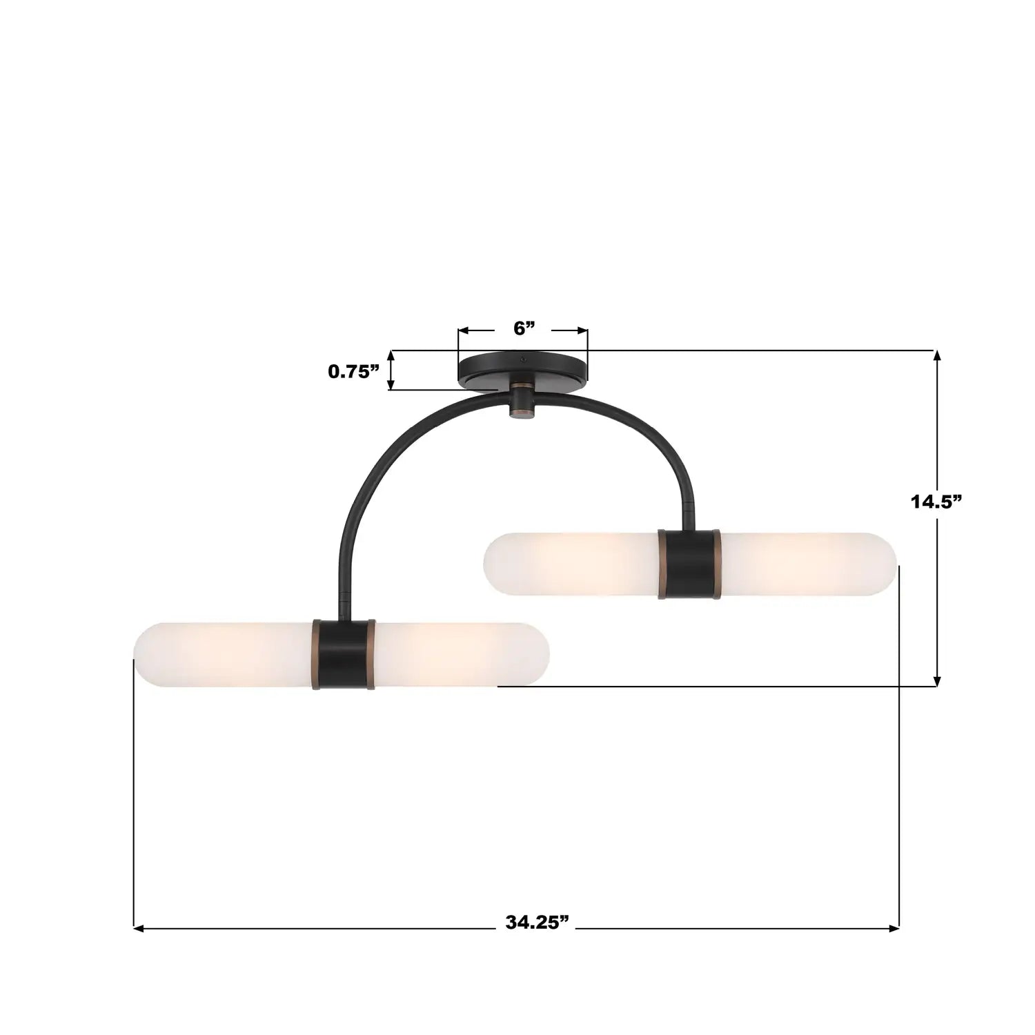 CRYSTORAMA, BRIAN PATRICK FLYNN CAPSULE LED TEXTURED SEMI FLUSH, FLUSH MOUNT CEILING LIGHTS