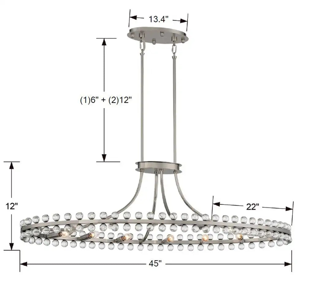 CRYSTORAMA, CLOVER OVAL CHANDELIER, CHANDELIER LIGHT