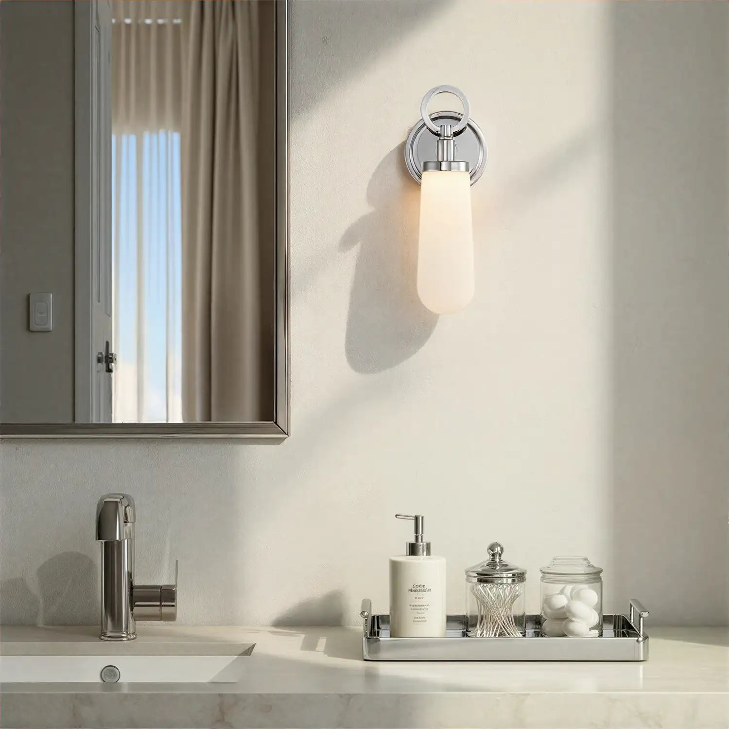CRYSTORAMA, CALVIN INTEGRATED LED SCONCE, WALL SCONCES