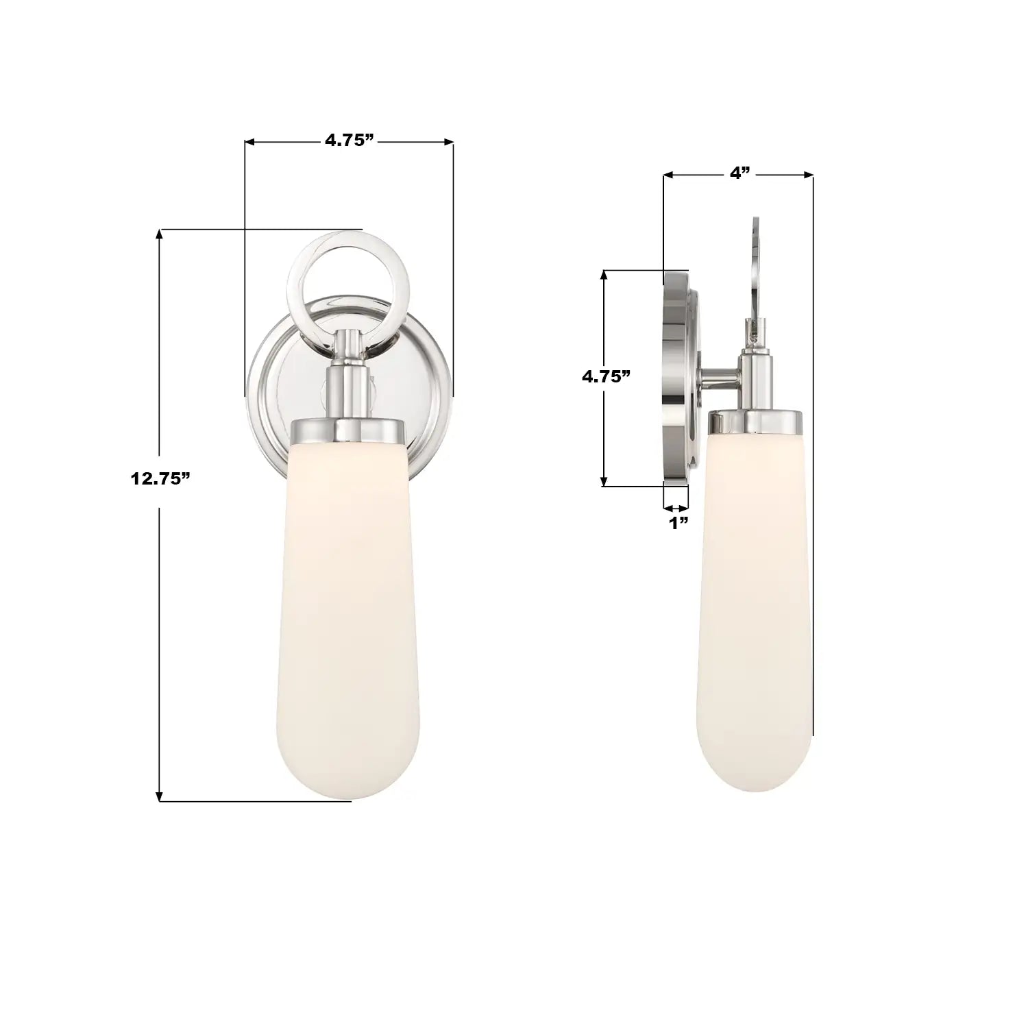 CRYSTORAMA, CALVIN INTEGRATED LED SCONCE, WALL SCONCES