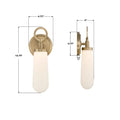 CRYSTORAMA, CALVIN INTEGRATED LED SCONCE, WALL SCONCES