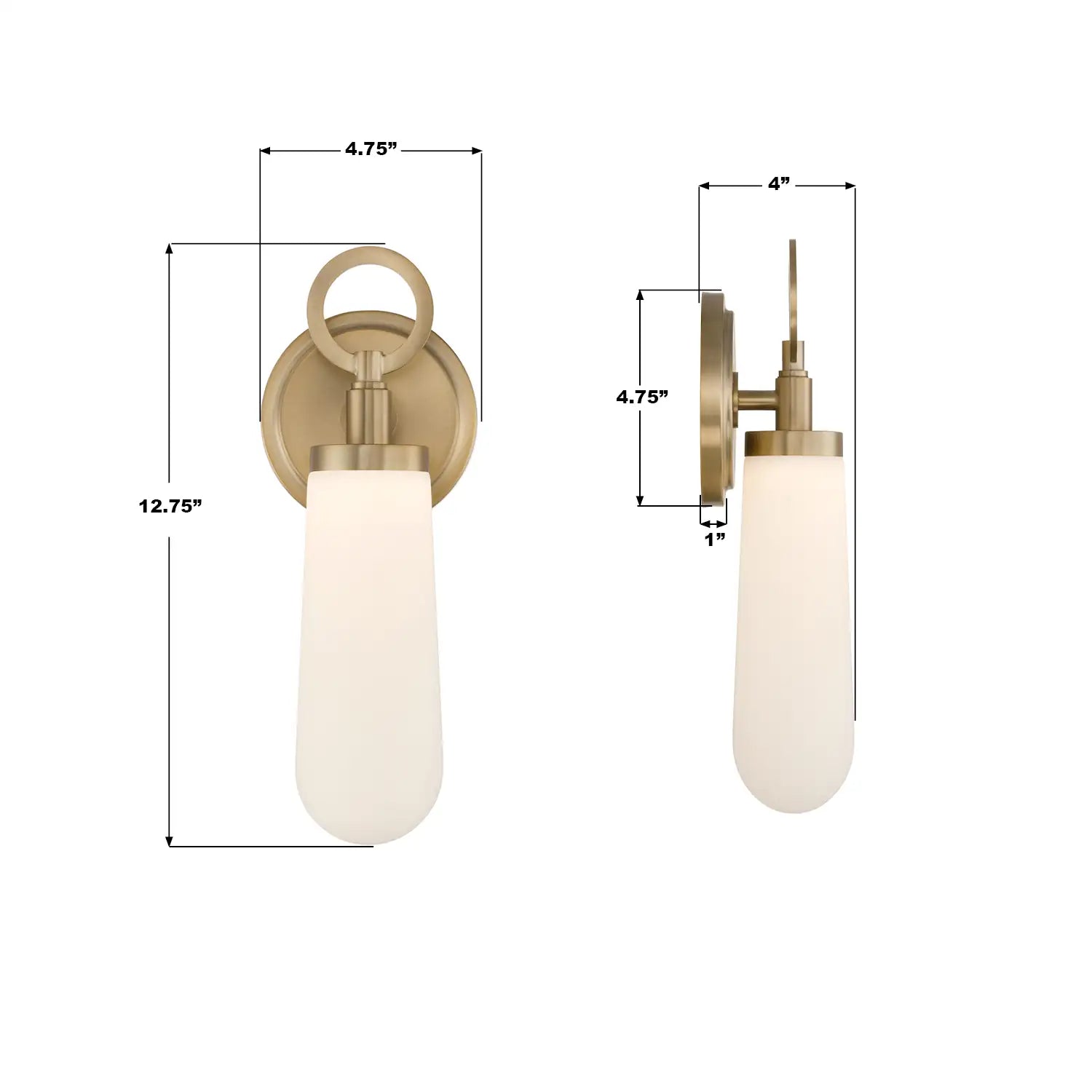 CRYSTORAMA, CALVIN INTEGRATED LED SCONCE, WALL SCONCES