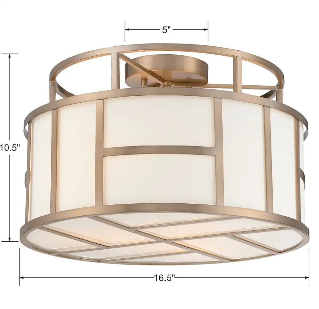 CRYSTORAMA, LIBBY LANGDON DANIELSON SEMI FLUSH MOUNT, FLUSH MOUNT CEILING LIGHTS