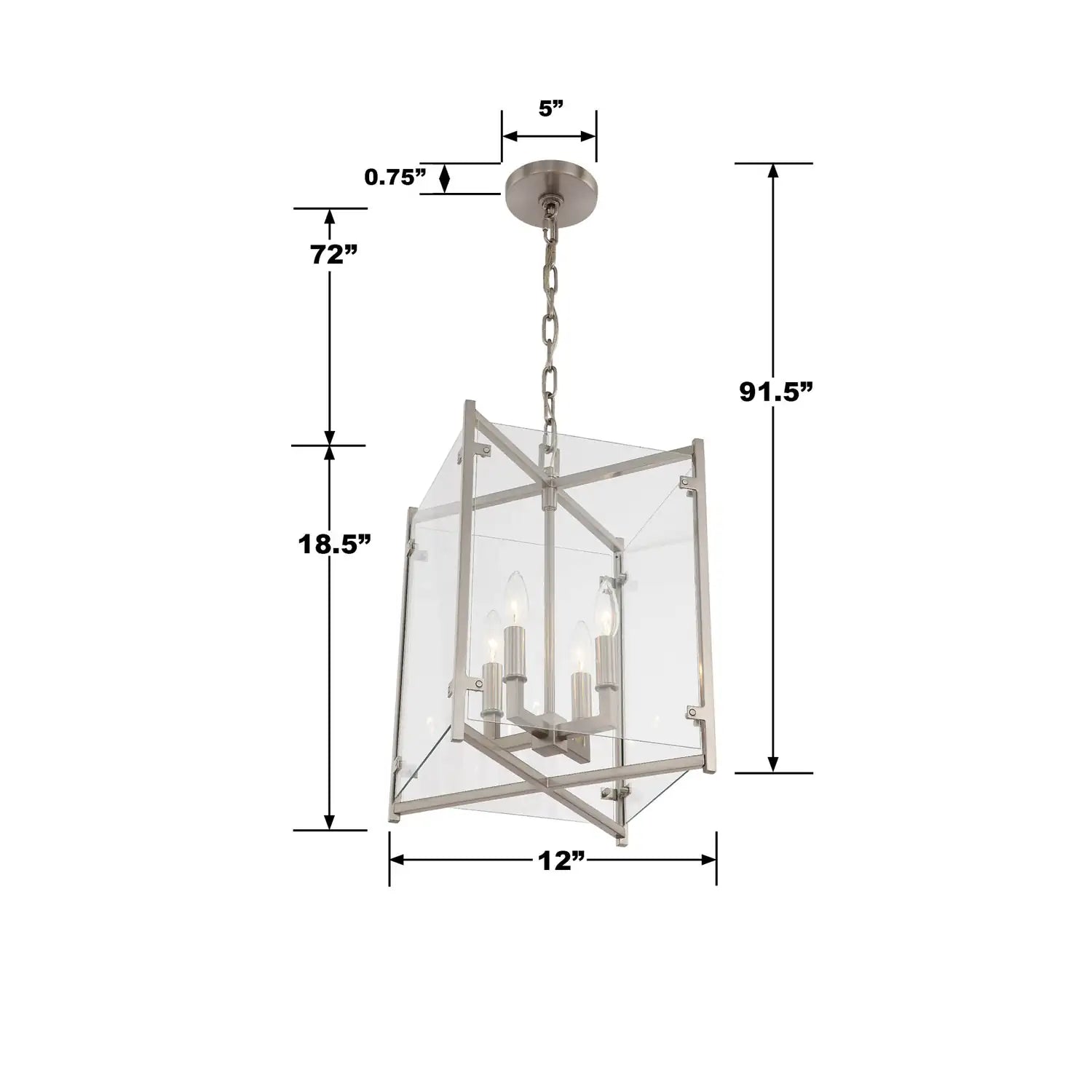 CRYSTORAMA, DANBURY LANTERN CHANDELIER, PENDANT LIGHT
