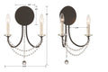CRYSTORAMA, DELILAH SCONCE, WALL SCONCES