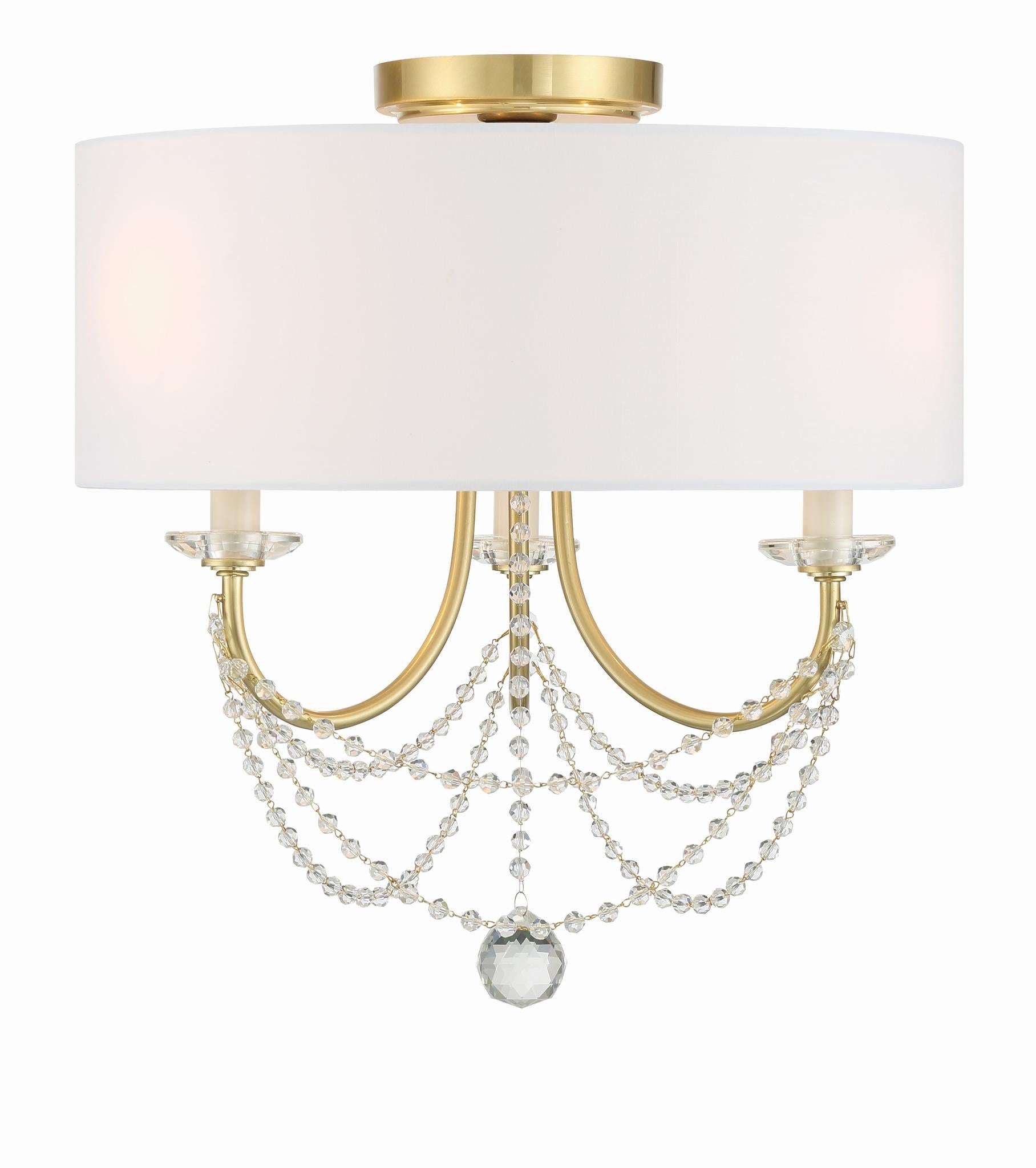 CRYSTORAMA, DELILAH SEMI FLUSH MOUNT, FLUSH MOUNT CEILING LIGHTS 