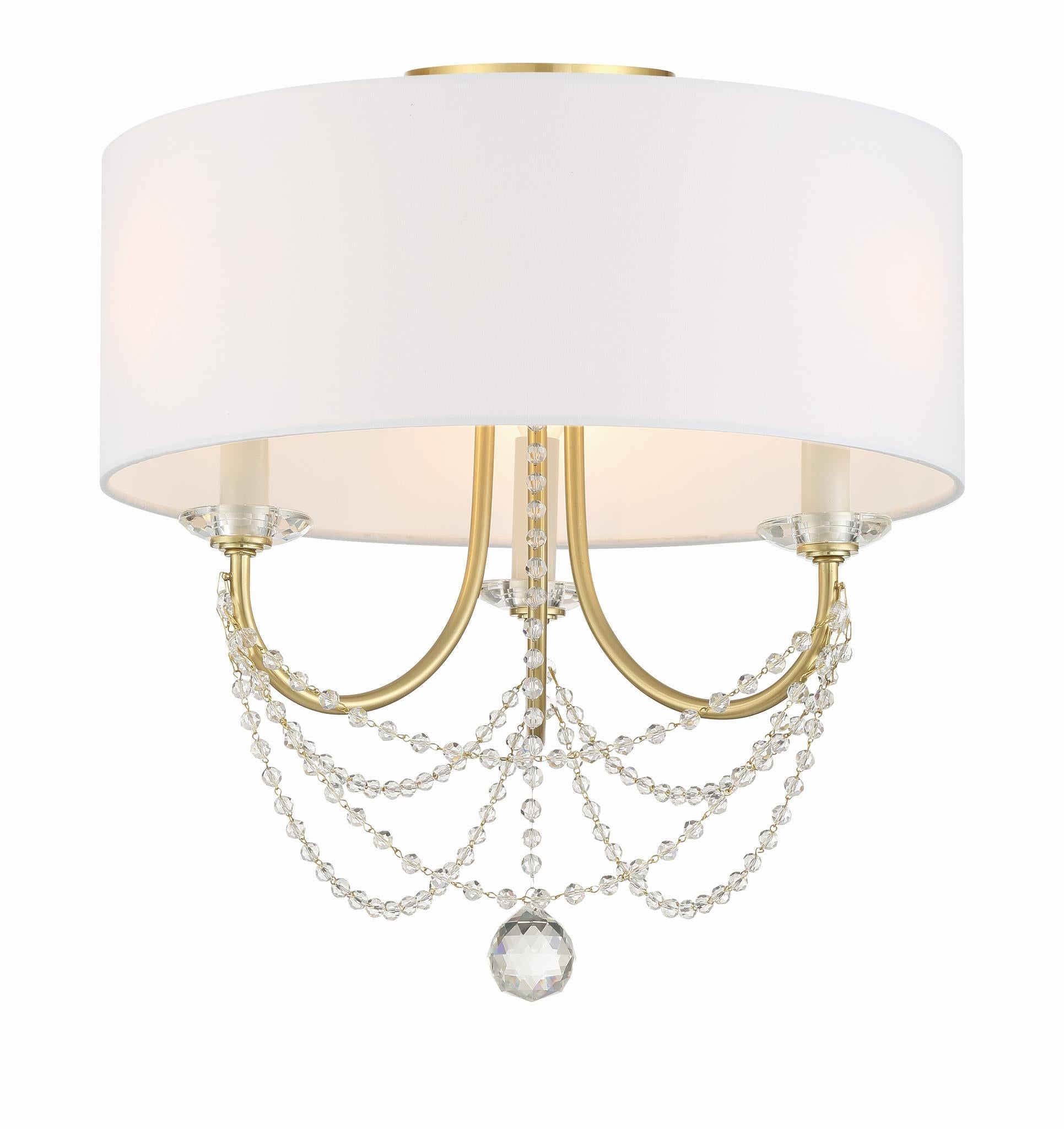 CRYSTORAMA, DELILAH SEMI FLUSH MOUNT, FLUSH MOUNT CEILING LIGHTS