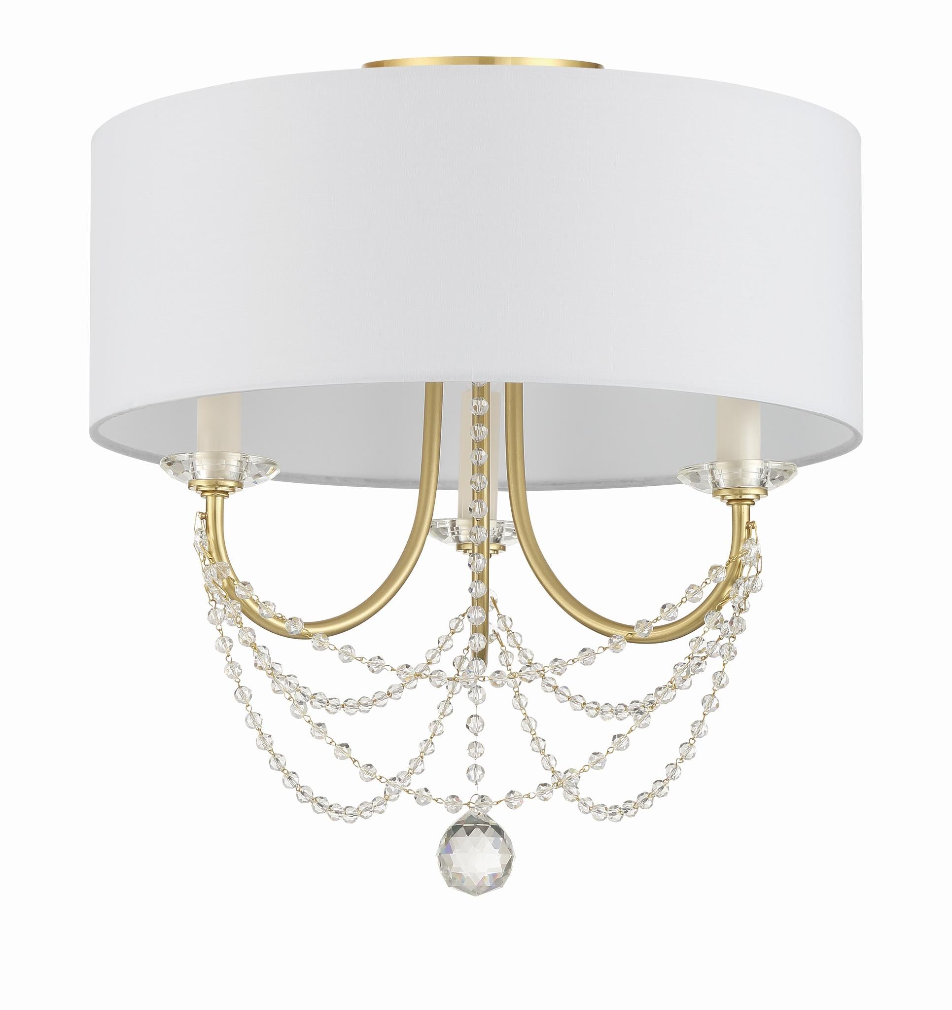 CRYSTORAMA, DELILAH SEMI FLUSH MOUNT, FLUSH MOUNT CEILING LIGHTS 