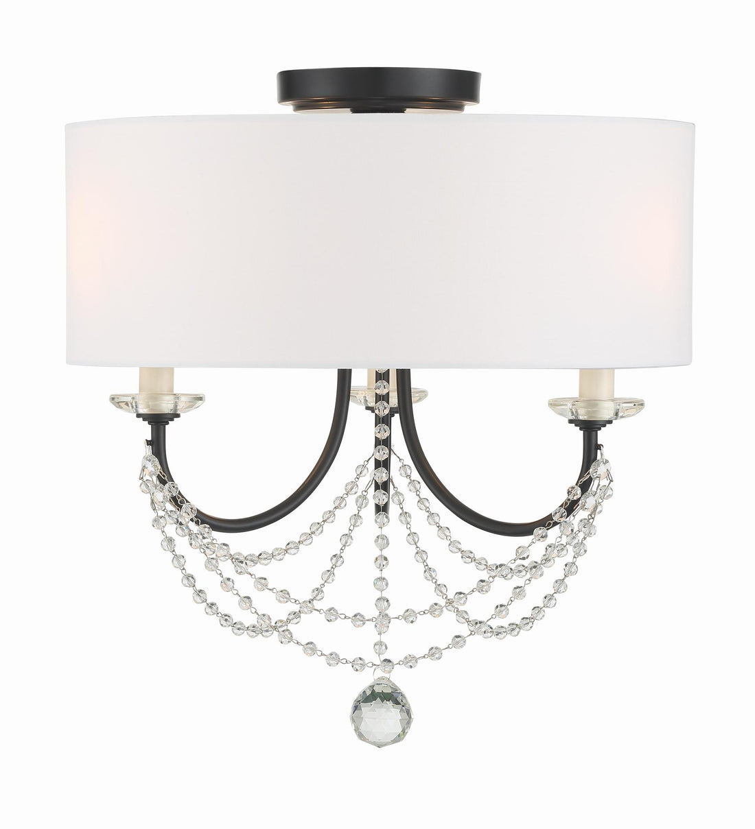 CRYSTORAMA, DELILAH SEMI FLUSH MOUNT, FLUSH MOUNT CEILING LIGHTS 