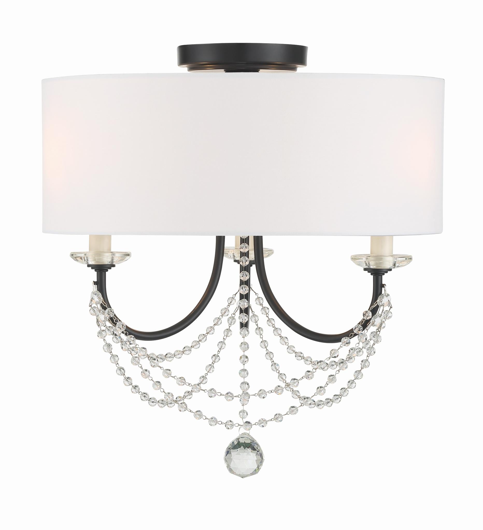 CRYSTORAMA, DELILAH SEMI FLUSH MOUNT, FLUSH MOUNT CEILING LIGHTS 