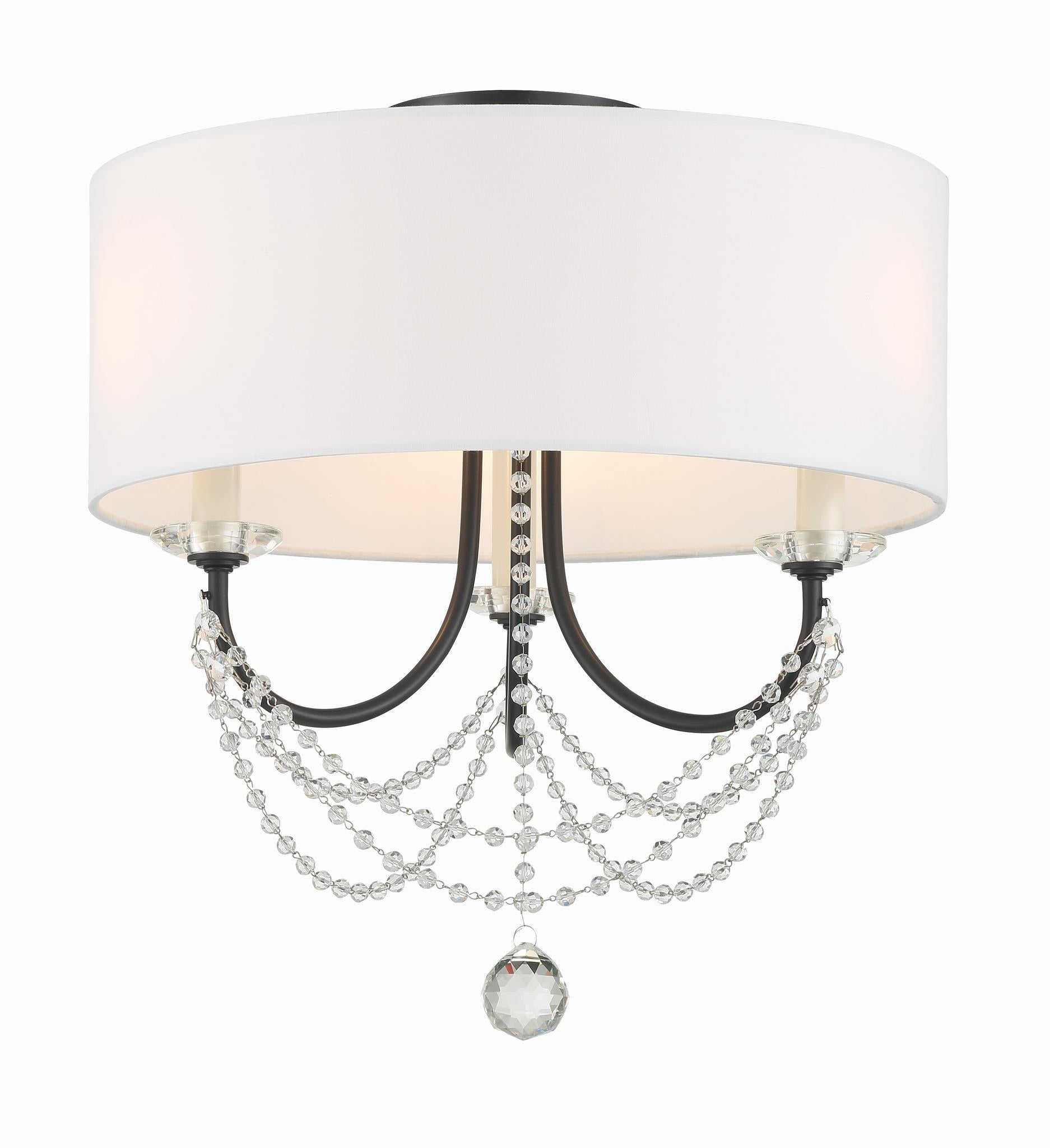 CRYSTORAMA, DELILAH SEMI FLUSH MOUNT, FLUSH MOUNT CEILING LIGHTS 