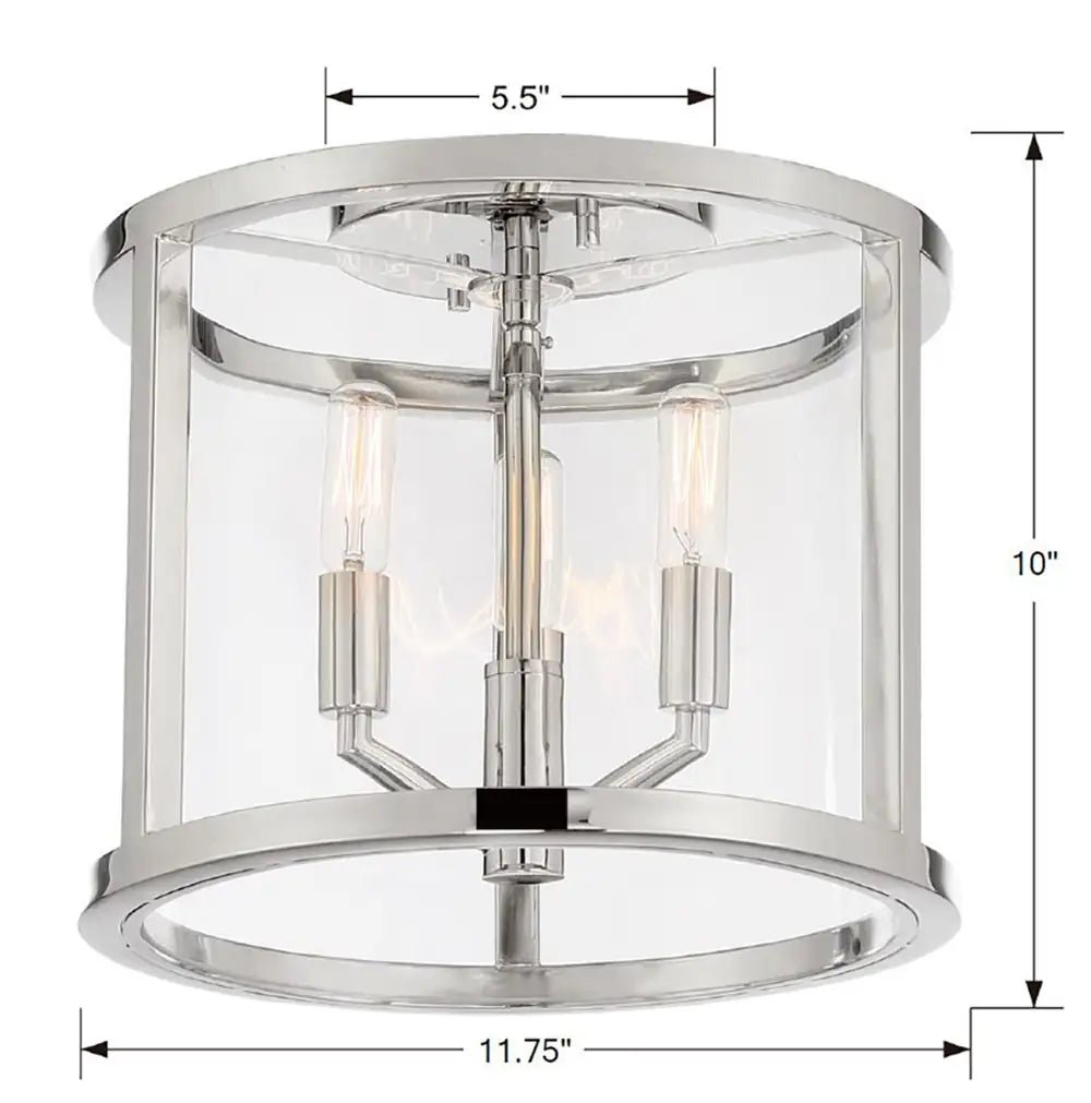CRYSTORAMA, LIBBY LANGDON DEVON SEMI FLUSH MOUNT, FLUSH MOUNT CEILING LIGHTS