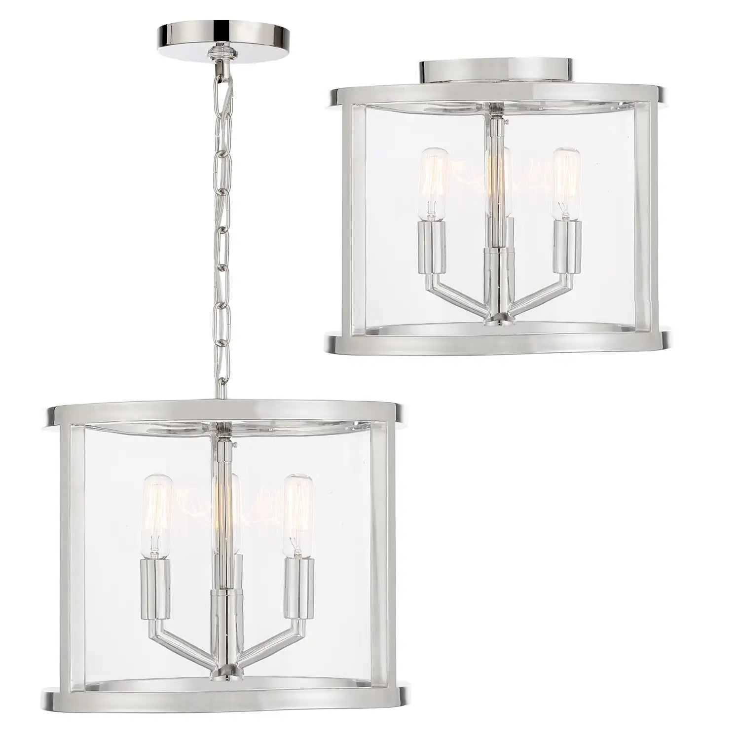 CRYSTORAMA, LIBBY LANGDON DEVON SEMI FLUSH MOUNT, FLUSH MOUNT CEILING LIGHTS