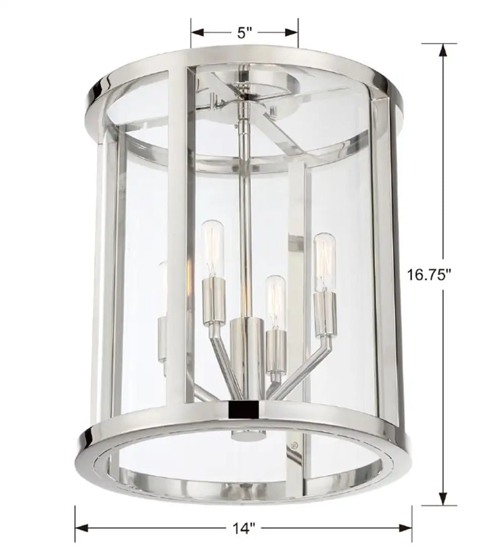 CRYSTORAMA, LIBBY LANGDON DEVON SEMI FLUSH MOUNT, FLUSH MOUNT CEILING LIGHTS
