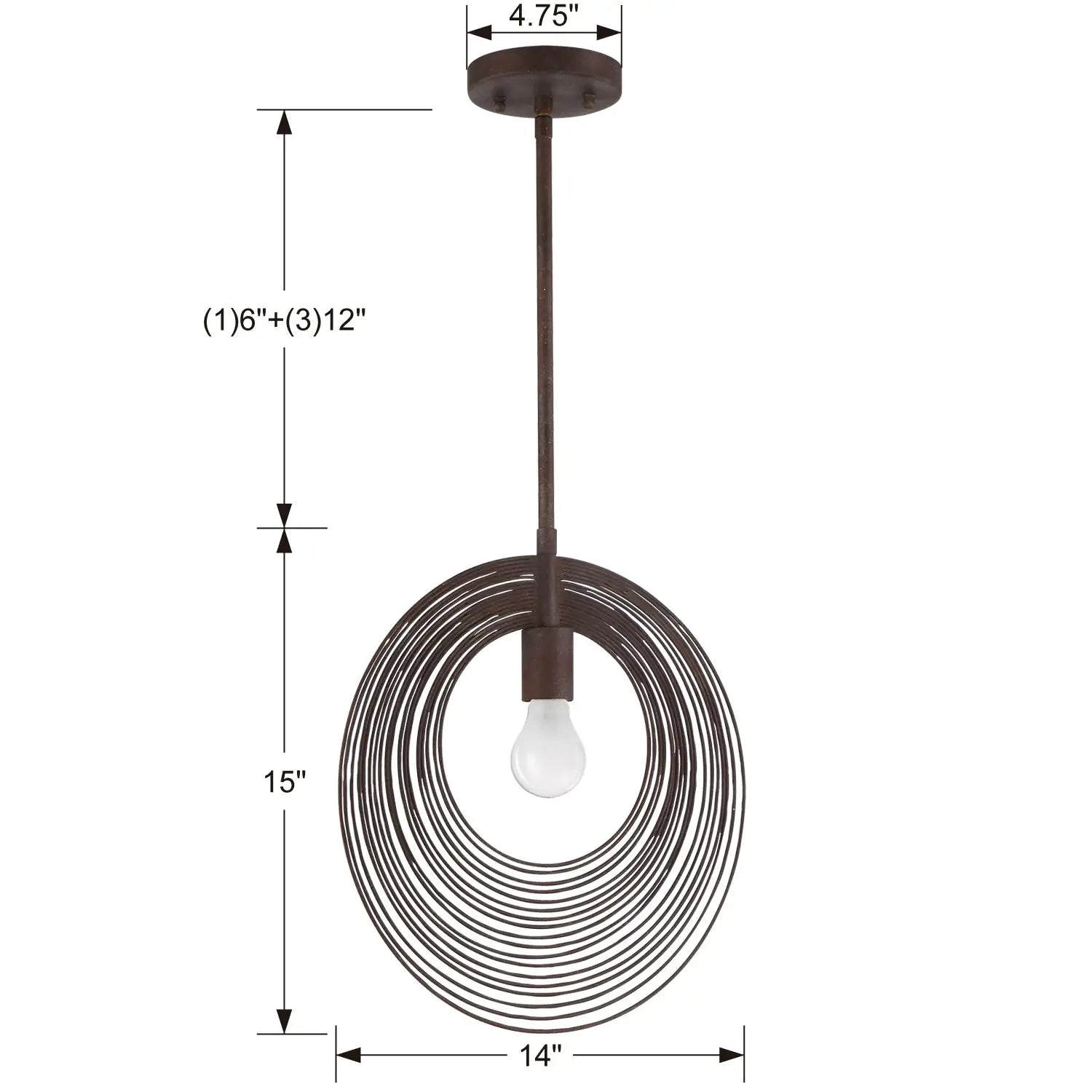 CRYSTORAMA, DORAL FORGED PENDANT, PENDANT LIGHT