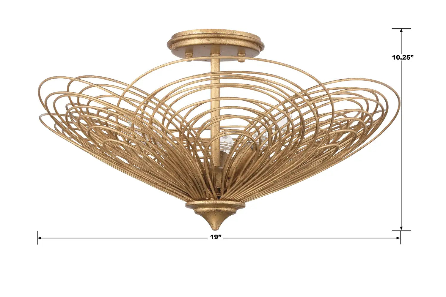 CRYSTORAMA, DORAL RENAISSANCE SEMI FLUSH MOUNT, FLUSH MOUNT CEILING LIGHTS