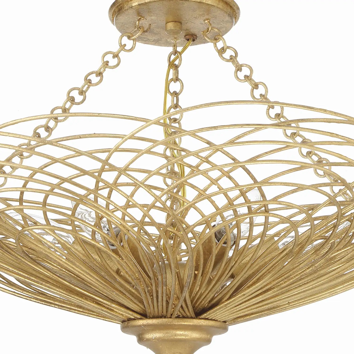 CRYSTORAMA, DORAL RENAISSANCE SEMI FLUSH MOUNT, FLUSH MOUNT CEILING LIGHTS