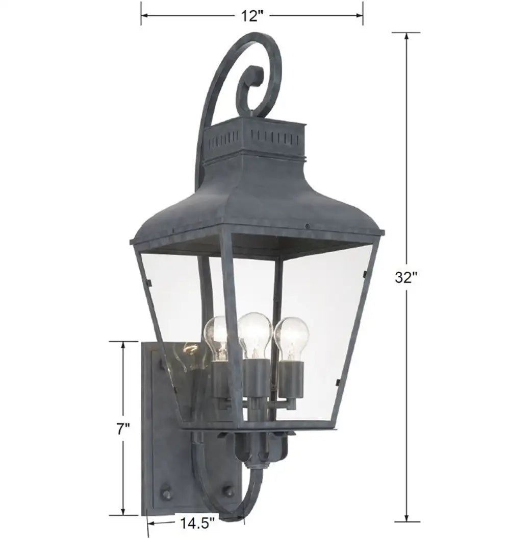 CRYSTORAMA, DUMONT OUTDOOR SCONCE, OUTDOOR WALL LIGHTS