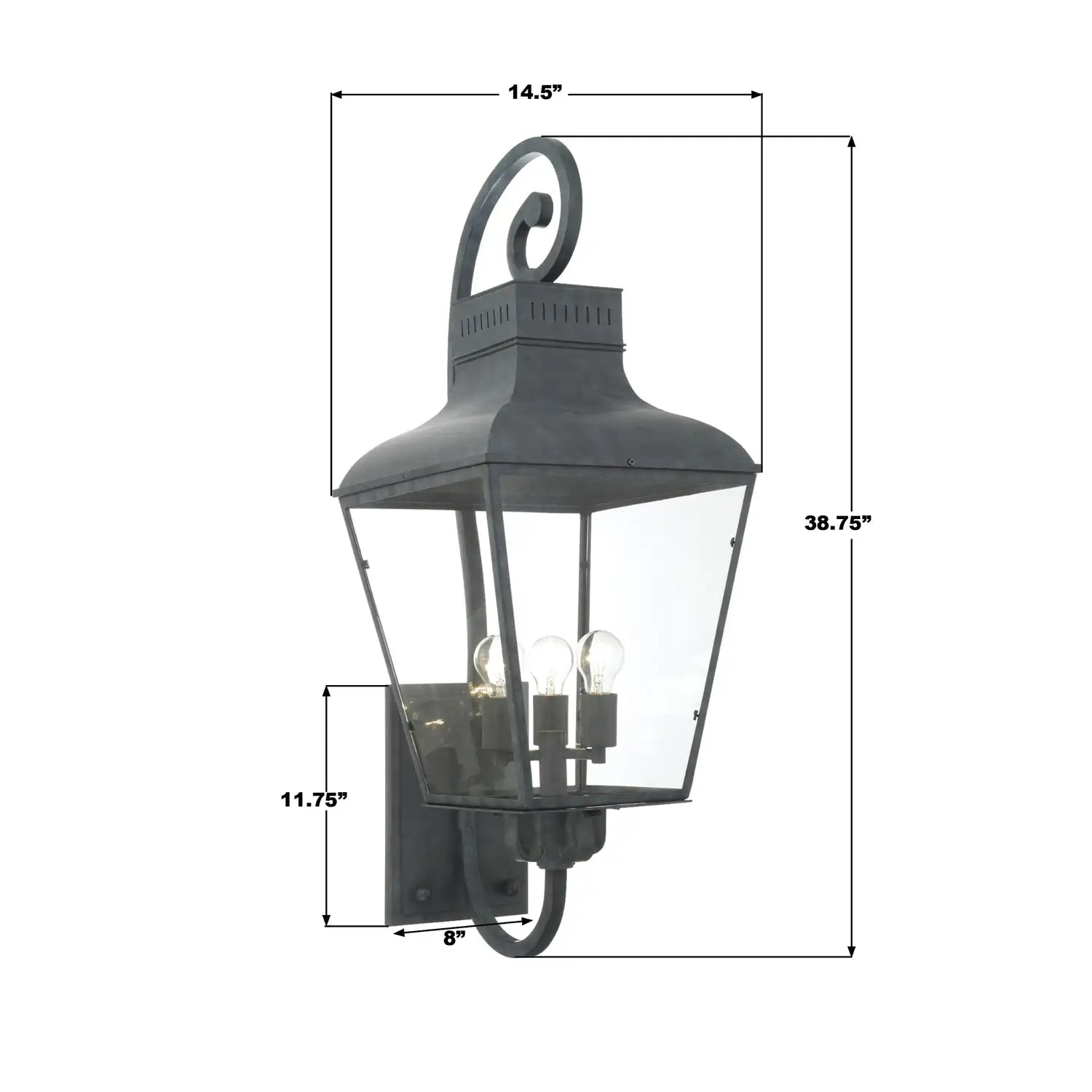 CRYSTORAMA, DUMONT OUTDOOR SCONCE, OUTDOOR WALL LIGHTS