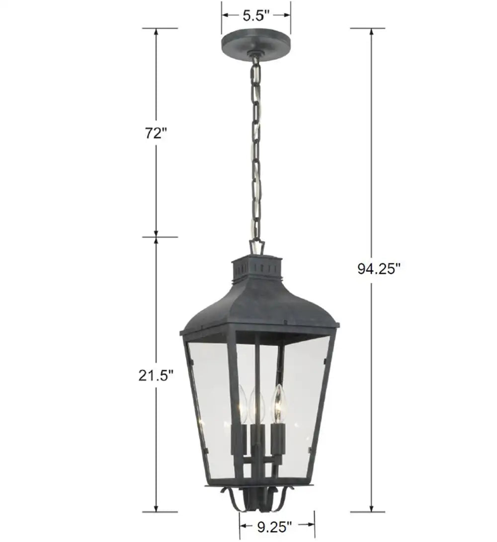 CRYSTORAMA, DUMONT OUTDOOR PENDANT, OUTDOOR CEILING LIGHTS