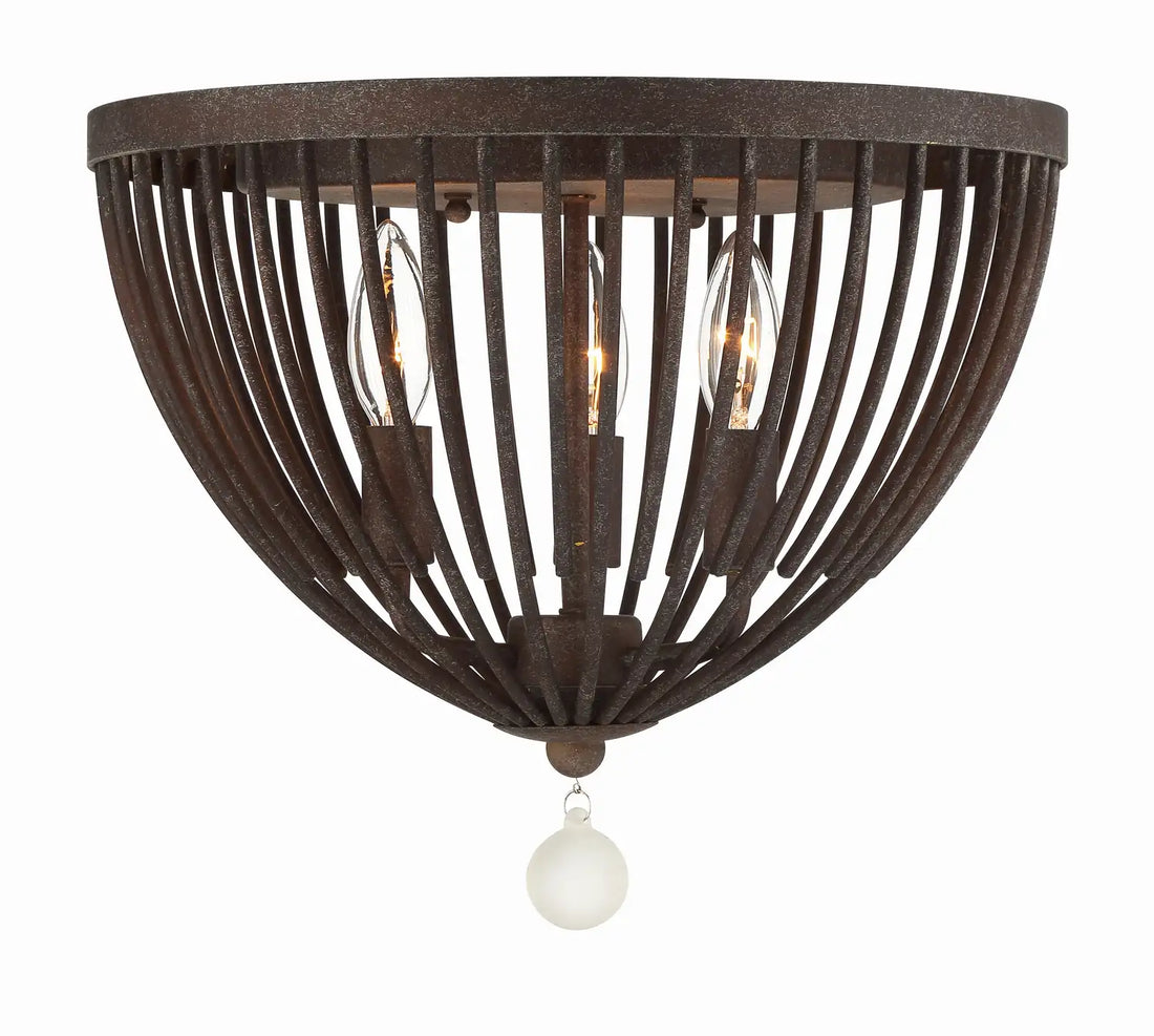 CRYSTORAMA, DUVAL FORGED FLUSH MOUNT, FLUSH MOUNT CEILING LIGHTS